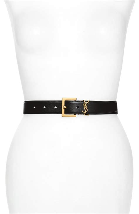 cintura ysl|Saint Laurent YSL Cintura Leather Belt .